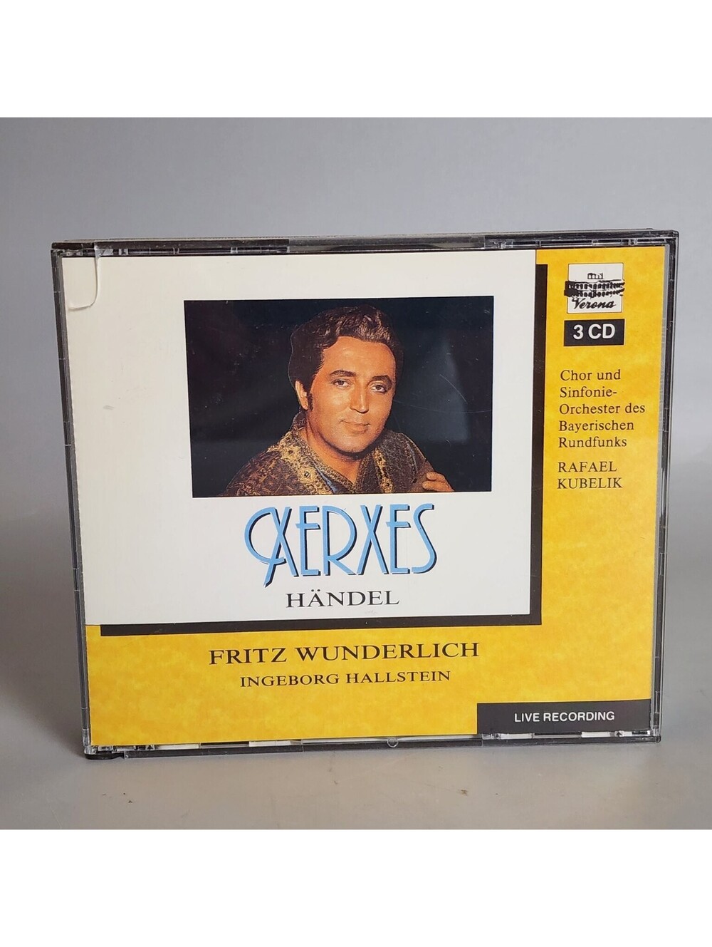 Händel Xerxes Fritz Wunderlich Rafael Kubelik 3 CD Opera Live Recording Verona